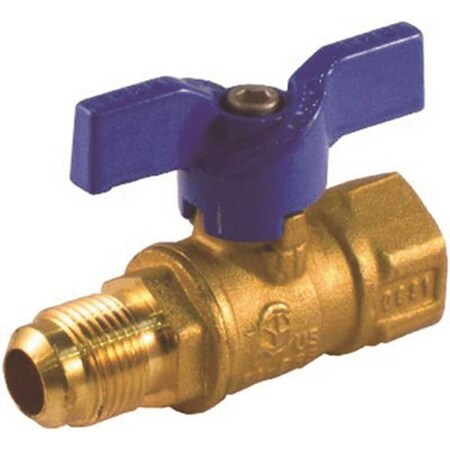 Jomar Valve 3/8 in. Flare X 1/2 in. FIP Gas Ball Valve 101-502